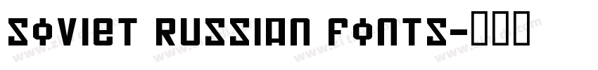 Soviet Russian Fonts字体转换